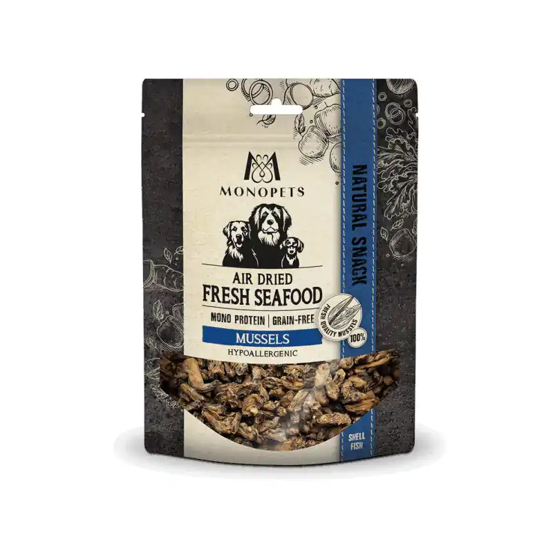 Monopets Snack Lucht Gedroogd Verse Zeevis Mosselen Hypoallergeen 100 Gr Dagaanbieding