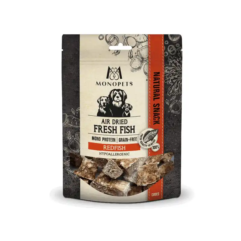 Monopets Snack Lucht Gedroogd Verse Roodbaars Cubes Hypoallergeen 100 Gr Koop Vandaag