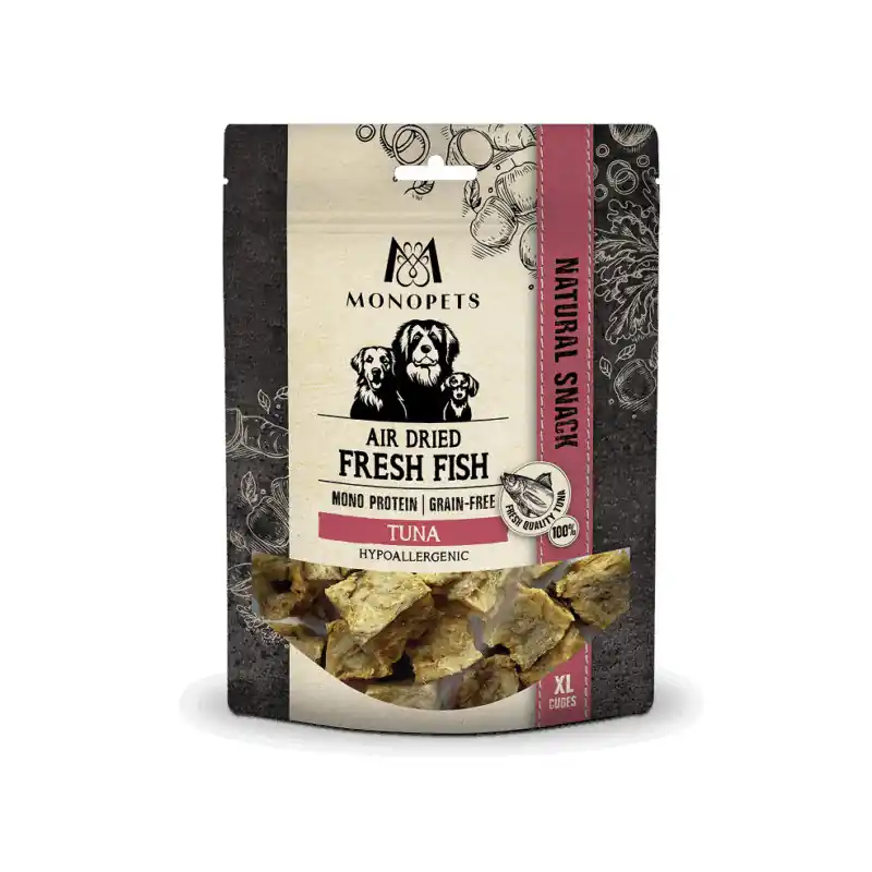 Actieprijs Monopets Snack Lucht Gedroogd Verse Tonijn Cubes XL Hypoallergeen 100 Gr