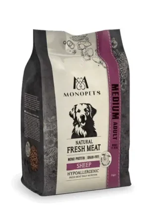 Direct Beschikbaar Monopets Vers Vlees Medium Adult Schaap Hypoallergeen 2Kg