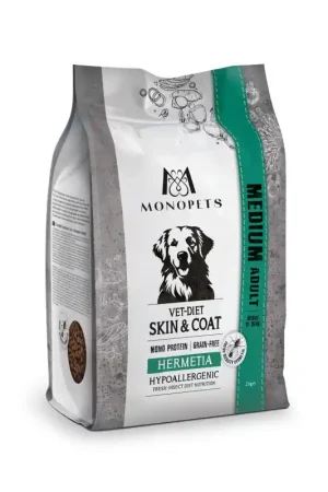 Monopets Medium Hondenvoer VET Hypoallergeen - Huid & Vacht 2 kg Koop Vandaag