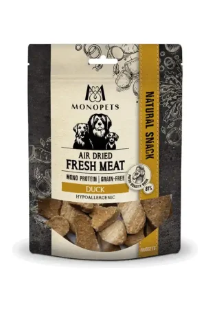 Monopets Snack Lucht Gedroogd Eend Nuggets Air Dried 100 Gr Laatste Kans