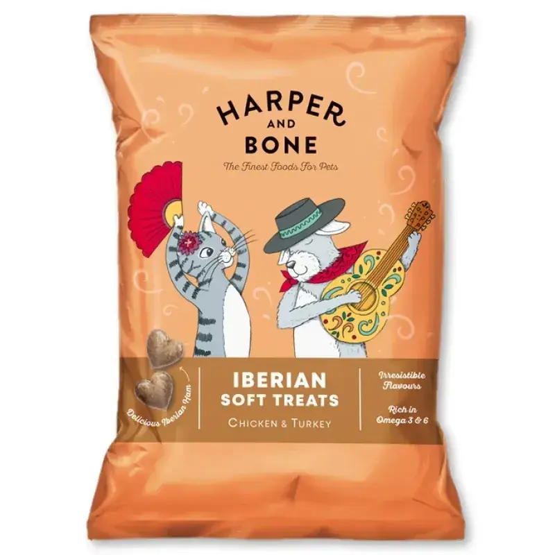 Harper And Bone Iberian Soft Treats Kip en Kalkoen 85 g Laatste Versie