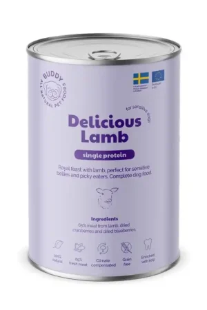 Betaalbaar Buddy Natvoeding Delicious Lamb 400 gram