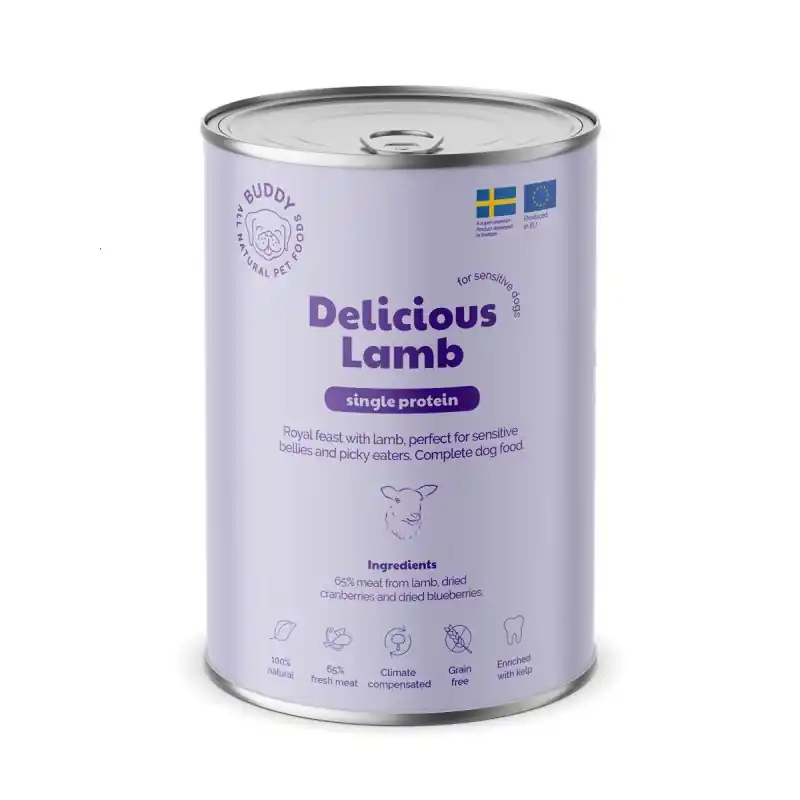 Betaalbaar Buddy Natvoeding Delicious Lamb 400 gram