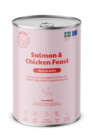 Alleen Vandaag Buddy Natvoeding Salmon & Chicken feast 400 gram