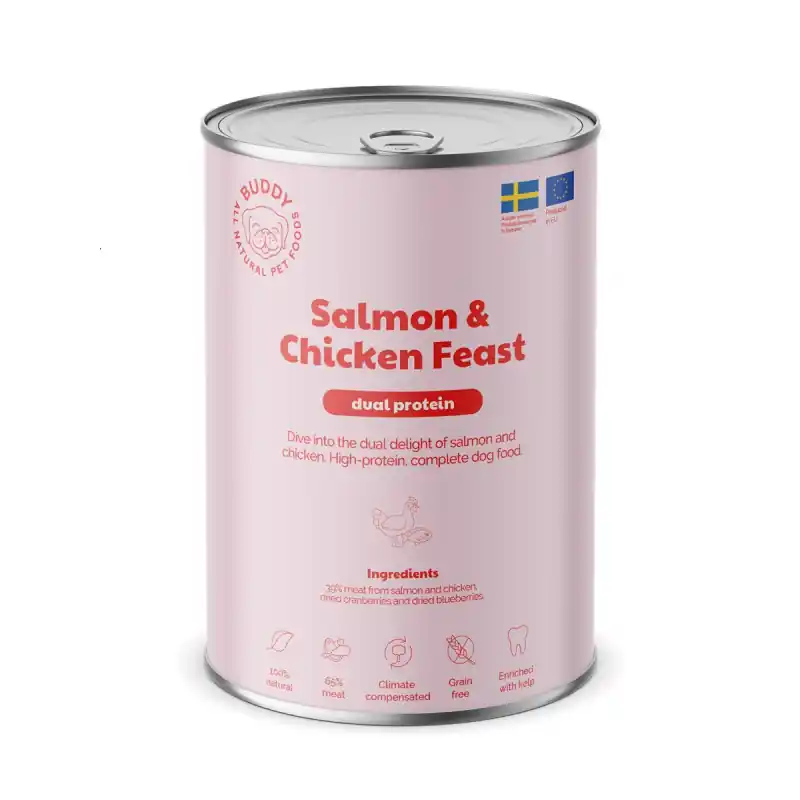 Alleen Vandaag Buddy Natvoeding Salmon & Chicken feast 400 gram