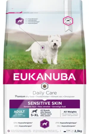 Betrouwbaar Eukanuba - Daily Care - Adult All Sizes Sensitive Skin - Ocean Fish - Droogvoer - Hondenvoer - 2,3 kg