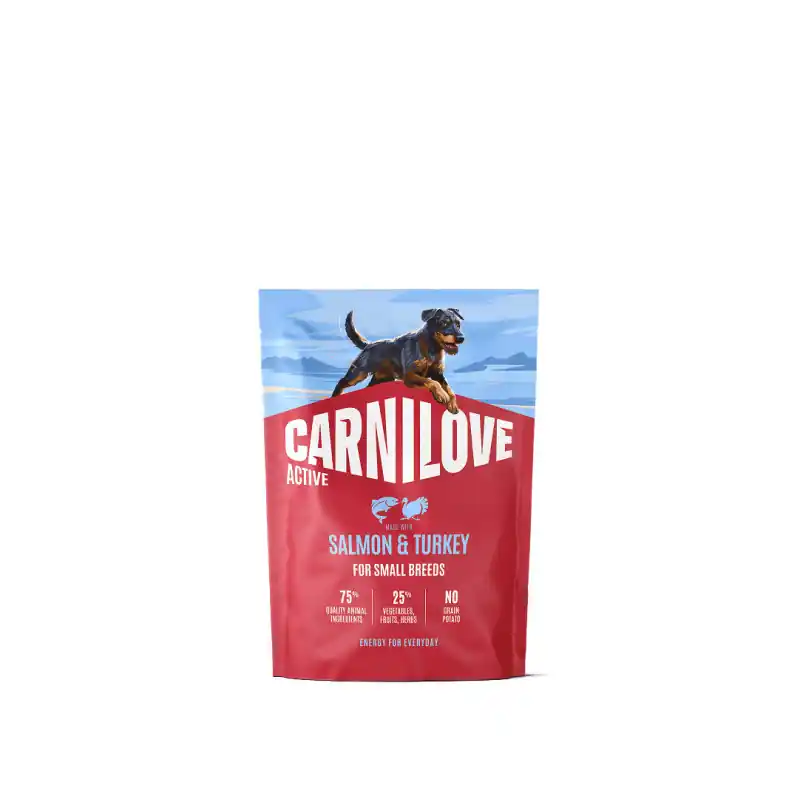 Carnilove Active Zalm en Kalkoen Volwassen Kleine Hond 1.5 kg Beperkte Voorraad