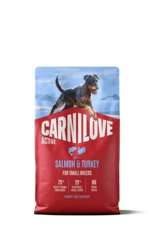 Laatste Versie Carnilove Active Zalm en Kalkoen Volwassen Kleine Hond 4 kg