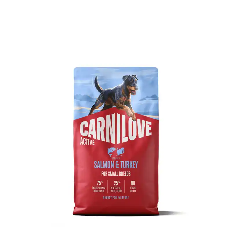 Laatste Versie Carnilove Active Zalm en Kalkoen Volwassen Kleine Hond 4 kg