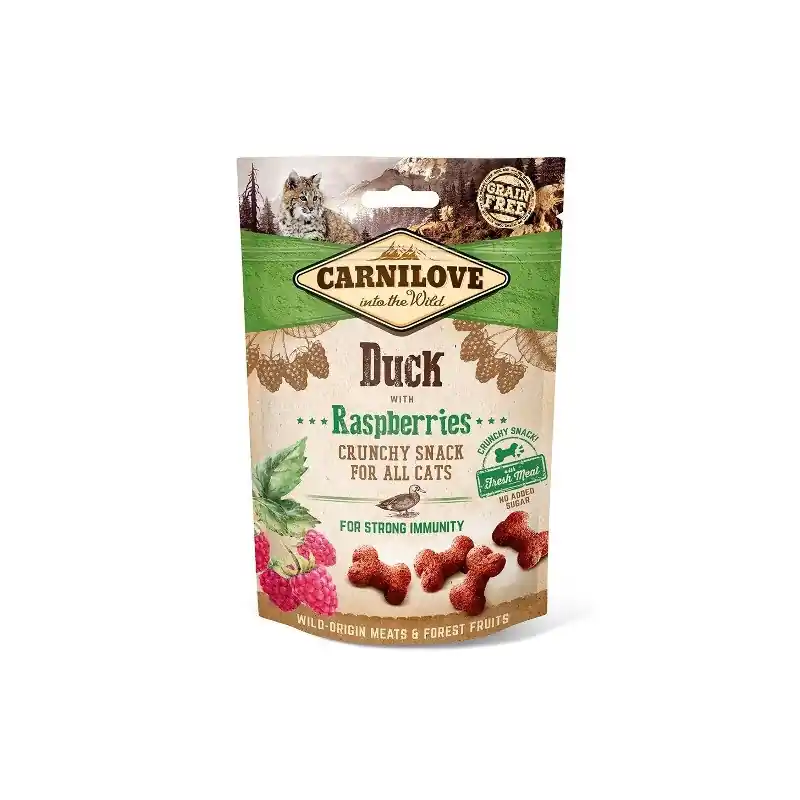 Must-Have Brit Carnilove Crunchy Snack kat met Eend en Framboos 50 gram