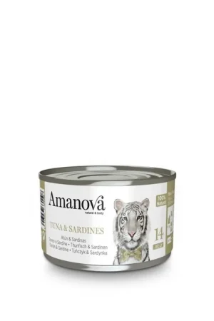 Uitverkoop Amanova 14 Tuna & Sardines 70 gram