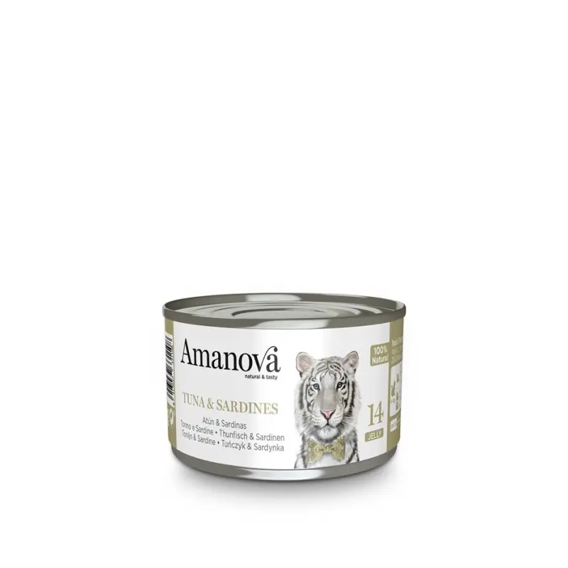 Uitverkoop Amanova 14 Tuna & Sardines 70 gram