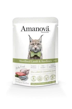Amanova Sterilised Lamb & Sardines 85 gram Seizoensaanbieding