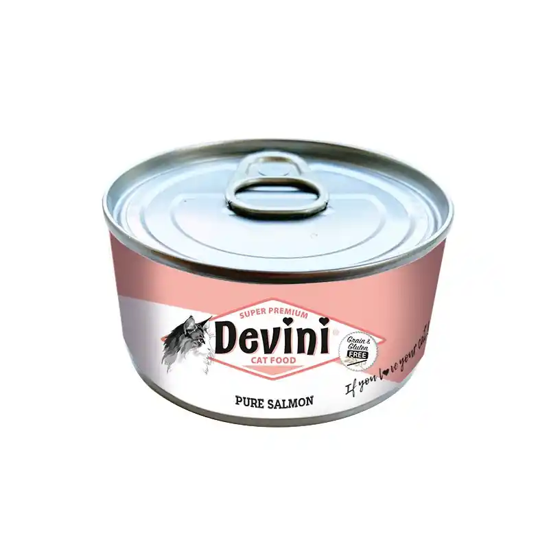 Veilige Betaling Devini Cat Pure Salmon 70 Gram