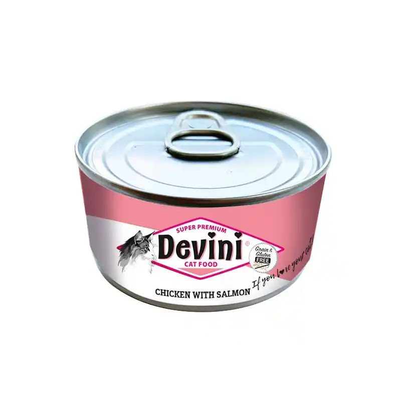 Alleen Vandaag Devini Cat Chicken with Salmon 70 Gram