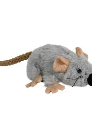 Trixie Kattenspeelgoed Pluche Muis met Catnip Grijs Tijdelijk Beschikbaar