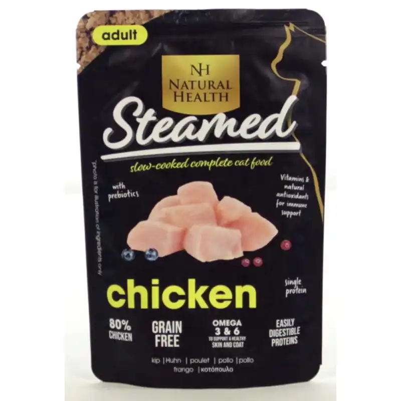 Laatste Versie Natural Health Cat Steamed Chicken 85gr