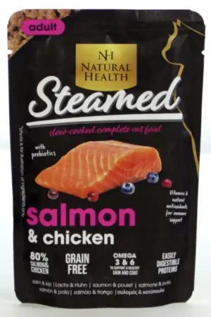Exclusieve Aanbieding Natural Health Cat Steamed Salmon 85gr