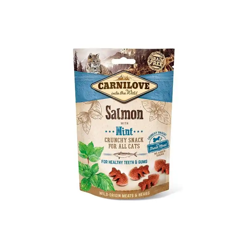 Brit Carnilove Crunchy Snack kat met Zalm en Mint 50 gram Superprijs