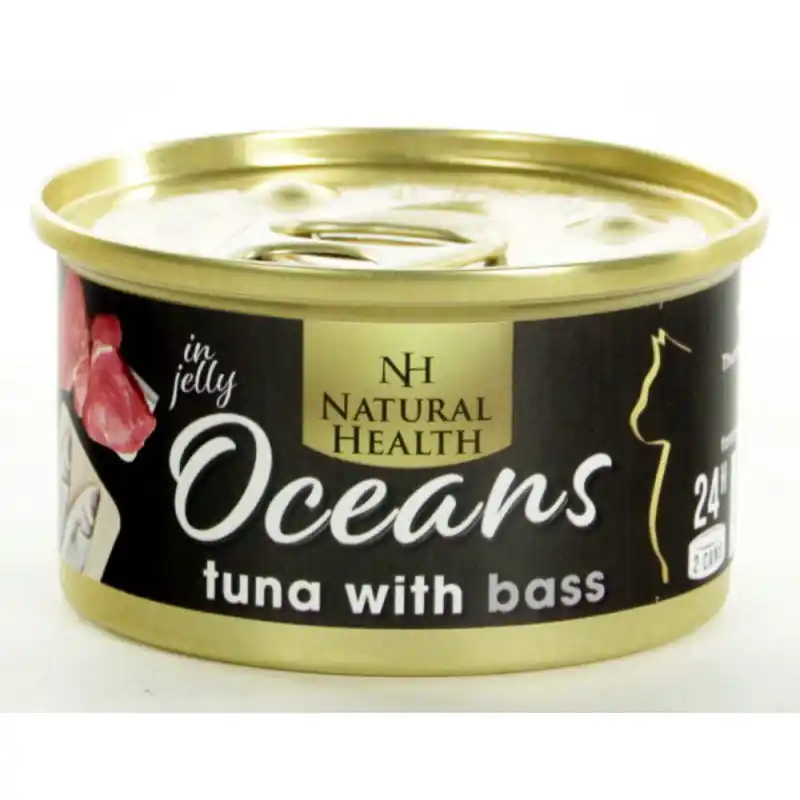 Uitverkoop Natural Health Cat Oceans Tuna & Bass 85gr