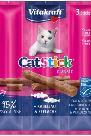 Meest Verkocht Vitakraft Kat Cat-Stick Mini Kabeljauw / Tonijn 3 Stuks