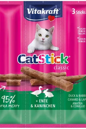 Dagaanbieding Vitakraft Kat Cat-Stick Mini Eend / Konijn 3 Stuks