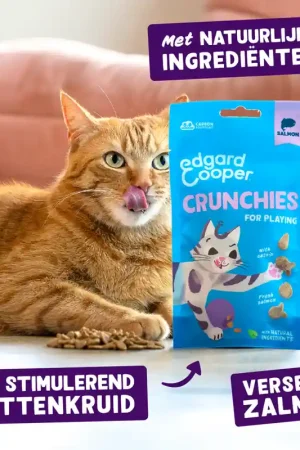 Edgard & Cooper Kattensnack Crunchies Zalm Koop Online