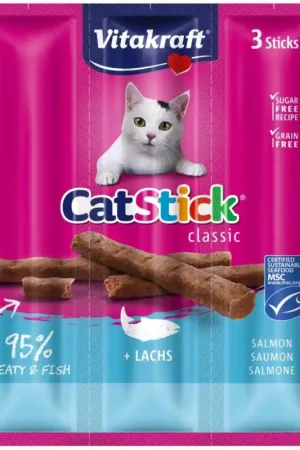 Voordeelprijs Vitakraft Kat Cat-Stick Zalm MSC 3 Stuks
