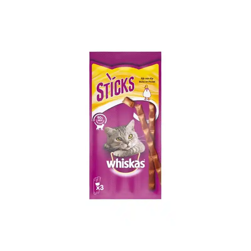 Whiskas Catsticks Kip 3 stuks Nieuw