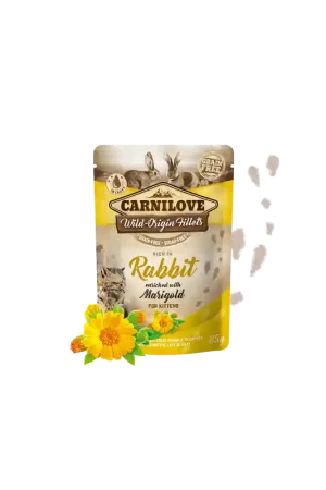 Beperkte Voorraad Brit Carnilove Cat Pouch Rabbit & Marigold Kitten 85 gram