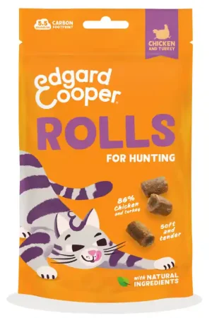 Edgard & Cooper Kattensnack Rolls Kip en Kalkoen Snelle Levering