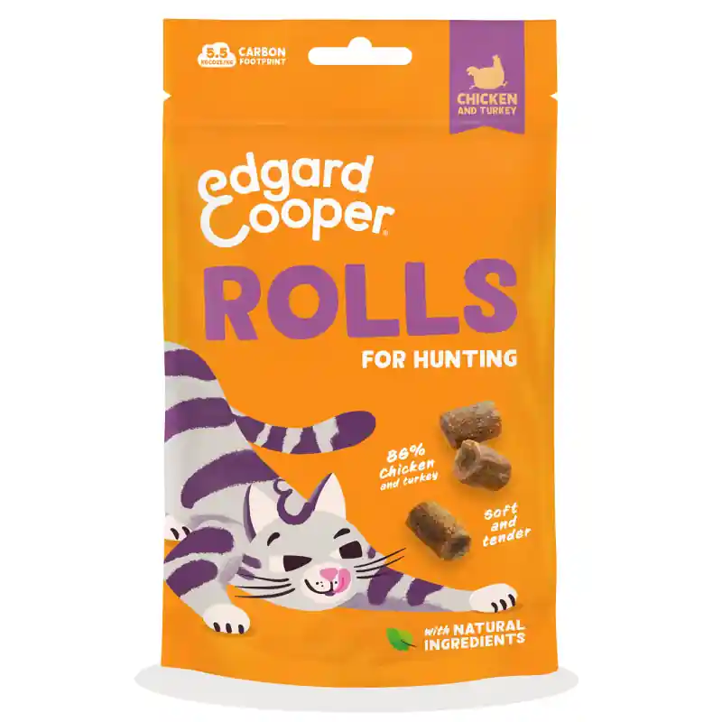 Edgard & Cooper Kattensnack Rolls Kip en Kalkoen Snelle Levering