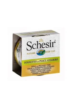 Dagaanbieding Schesir Kat Natvoeding Tonijn & Sardines 70 gram