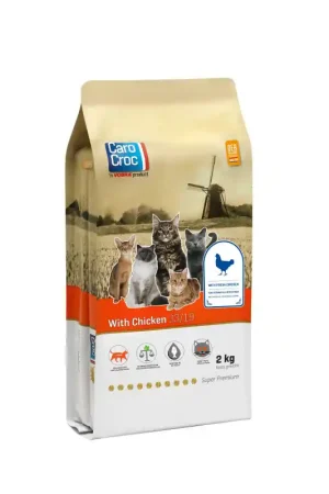 Hoge Kwaliteit CaroCroc Premium Kat With Chicken (33/19) 7 kg