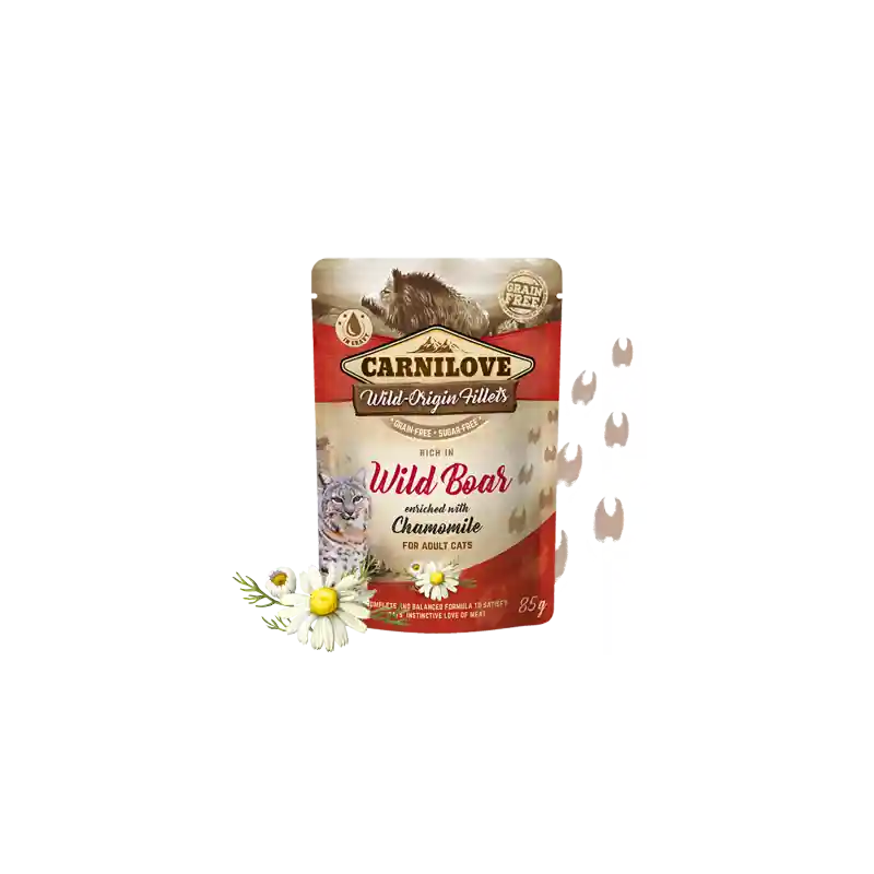 Meest Verkocht Brit Carnilove Cat Pouch Wild Boar & Chamolmile 85 Gram