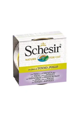 Seizoensaanbieding Schesir Kat Natvoeding Tonijn & Kip 70 gram