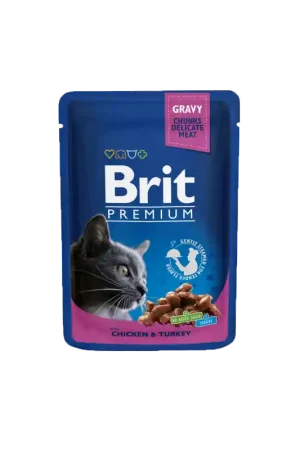Brit Premium by Nature Cat Pouch Chicken & Turkey 100 Gram Finale Uitverkoop