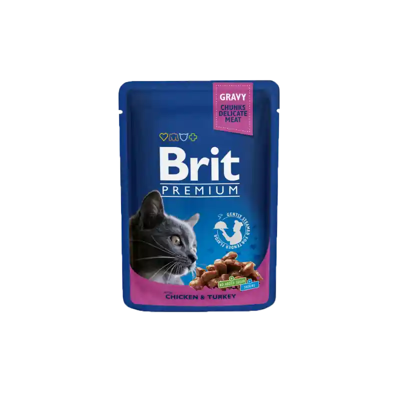 Brit Premium by Nature Cat Pouch Chicken & Turkey 100 Gram Finale Uitverkoop