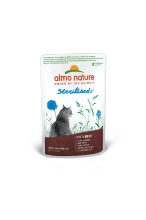 Almo Nature Cat Sterilised Natvoer Rund 70 Gram Hoge Kwaliteit