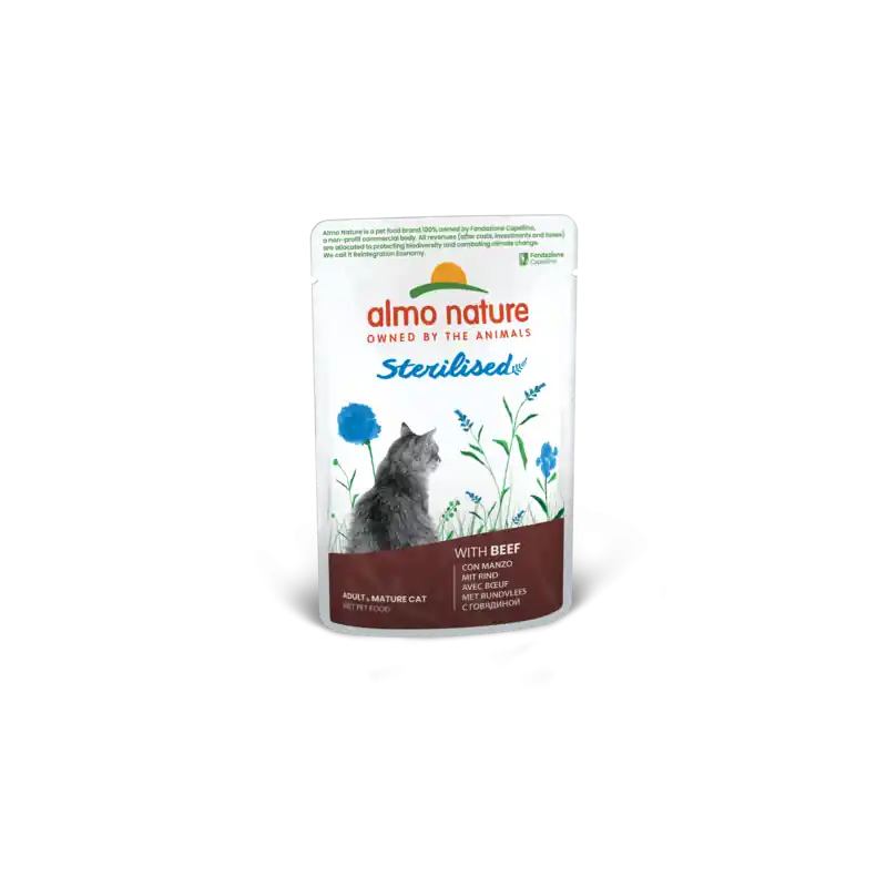Almo Nature Cat Sterilised Natvoer Rund 70 Gram Hoge Kwaliteit
