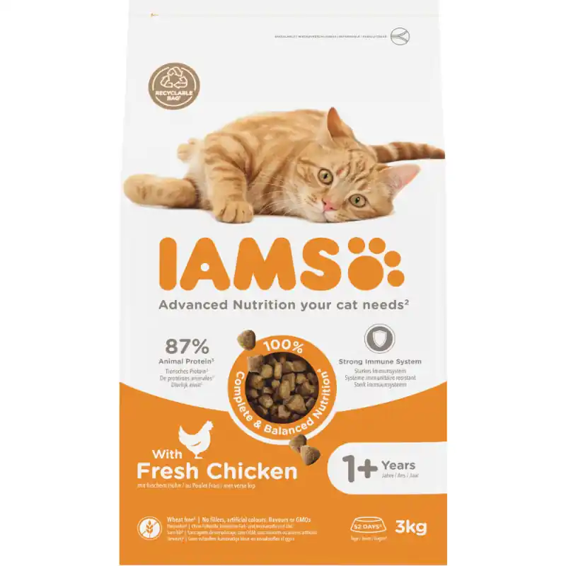 IAMS Volwassen Kattenvoer Kip - 3 kg Favoriet