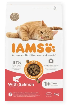 Veilige Betaling IAMS Volwassen Kattenvoer met Zalm – 3 kg