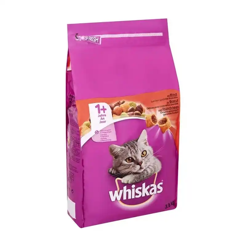Whiskas Droog Adult Rund 1,9 kg Gratis Retour