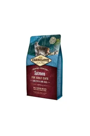 Brit Carnilove Zalm voor Gevoelige en langharige katten 400 gram Flitsaanbieding