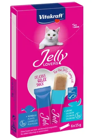 Hete Deal Vitakraft Jelly Lovers Zalm Schol 6 x 15 gram