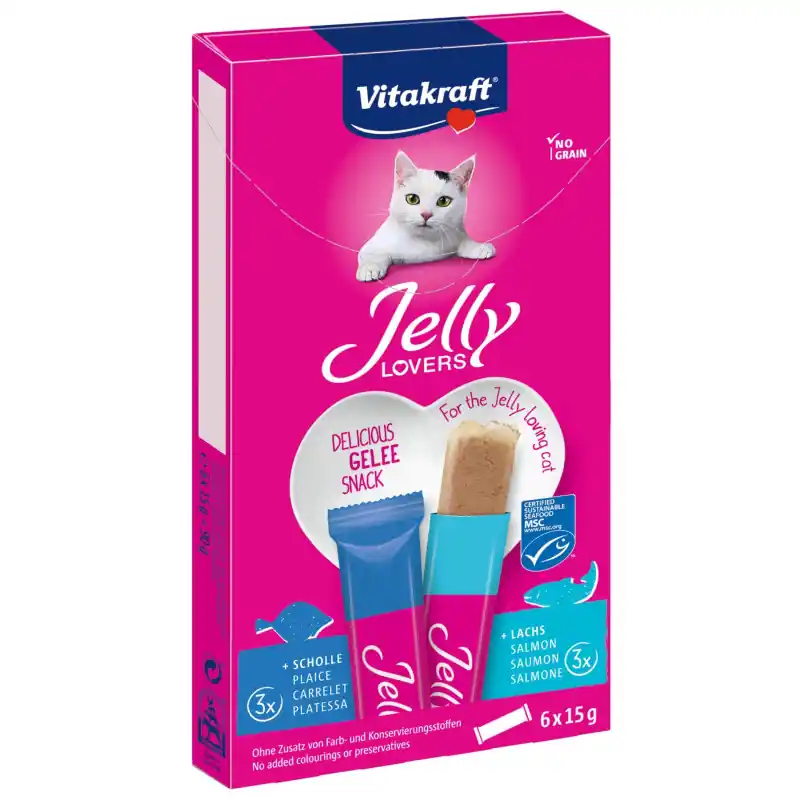 Hete Deal Vitakraft Jelly Lovers Zalm Schol 6 x 15 gram