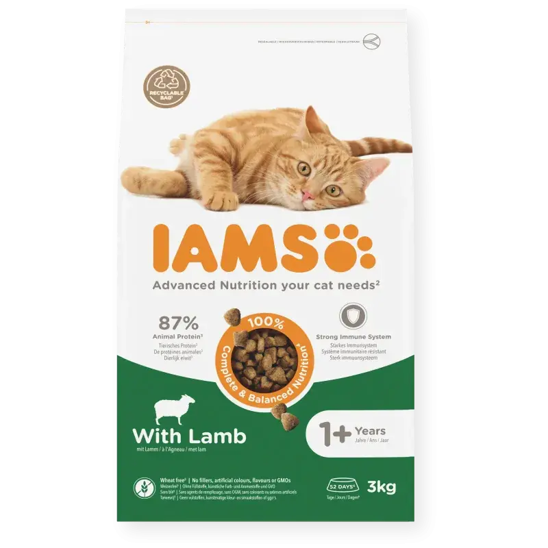 IAMS Kattenvoer Volwassen met Lam – 3 kg Uitverkoop