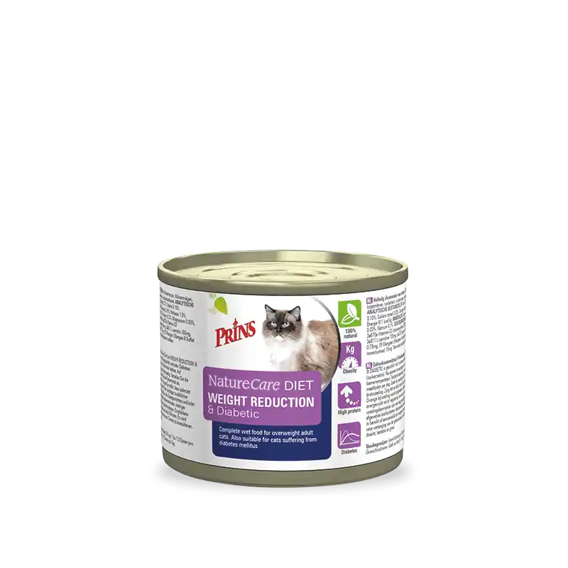 Prins Dieetvoer Kat Wet Weight Reduction and Diabetic 175 gram Populair